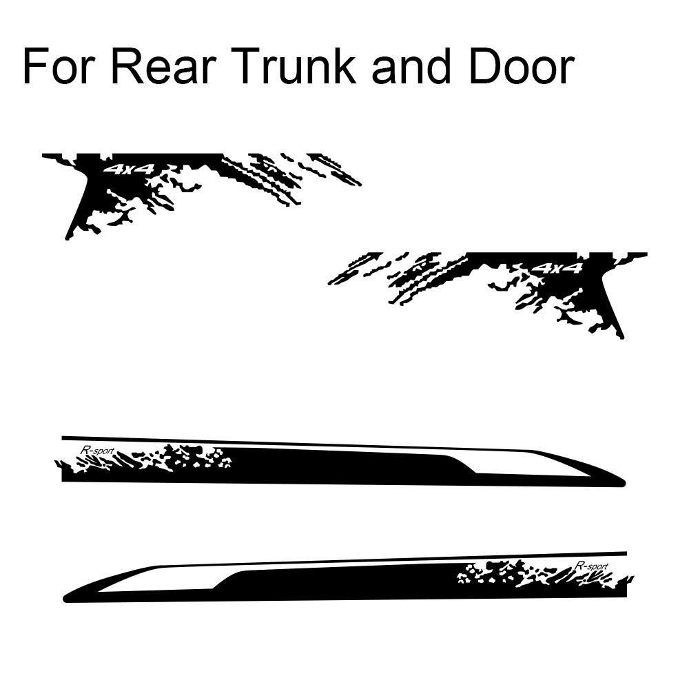 2pcs Car Side Sticker Stylish For Nissan NAVARA NP300 Auto Vinyl Film Decoration Decal DIY Sport Styling Car Tuning Accessories