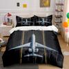 Airplane On Runway Design. Bedding Sets Duvet Cover Sets Duvet Covers Pillowcases(1 * Duvet Cover 2 * Pillowcases Without Duvet Insert)