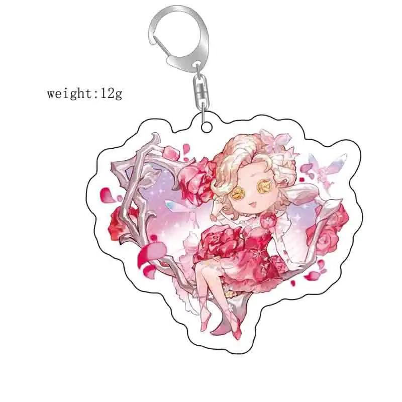 Identity V Anime KeyChain Apollo Joseph Desaulniers Grace Margaretha Zelle Men Key Chain for Women Acrylic Keyring Pendant Gifts