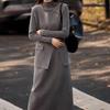 Ji Duo Yan 1248: 2025 Autumn/Winter Women's Solid Color Intellectual Commute Set Dress