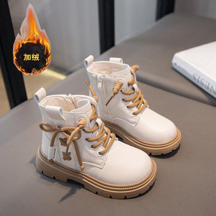 Kindermode Warme Stiefel Mädchen Stiefeletten Reißverschluss Coole Kinder Prinzessin Laufsteg Lederstiefel Rutschfest Größe 26-37 Rutschhemmend