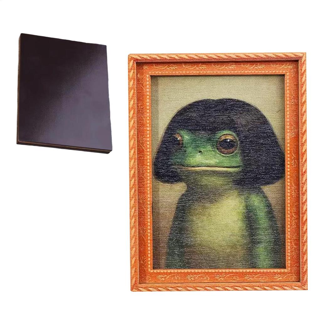 1Pc Funny Frog Fridge Magnet, Mini Refrigerator Magnet For Green Frogs And Haircuts Refrigerator Decoration