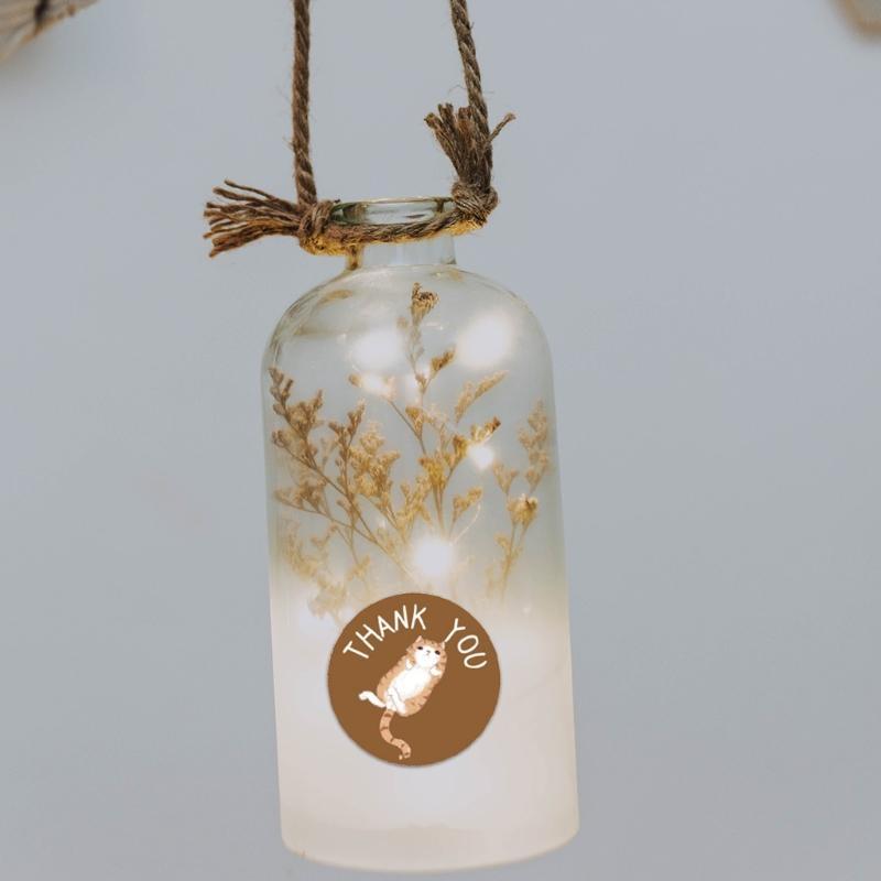 62KD 500Pcs/Roll Round for Cat Sealing Sticker 1.0'' for Ideal for Baby Shower Bridal