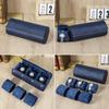 Scratch-Resistant Genuine Leather Watch Storage Box - Unisex 3-Piece Set with Pillowcase for Travel