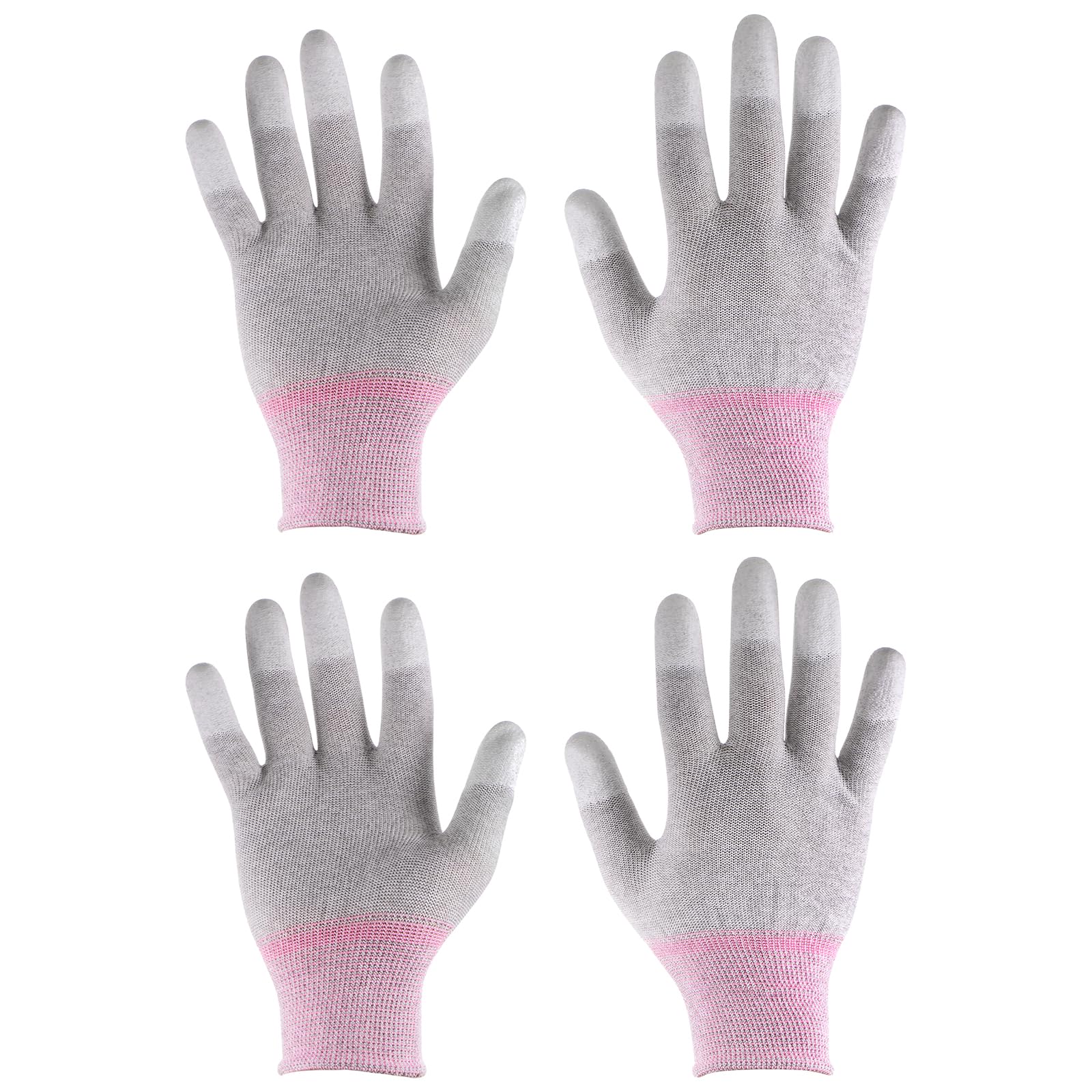 

2 Pairs ESD Antistatic Gloves 19cm High Resistance Carbon Fiber Computer Gloves for PC Computer Electronics Installation and Repair Pink [uxcell]