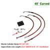 45° 180° 0° Motorcycle Cylinder Banjo Motorcycle Brake Hose Hydraulic Line Cable For Harley Dyna Fat Bob FXDF Low Rider FXDL ABS