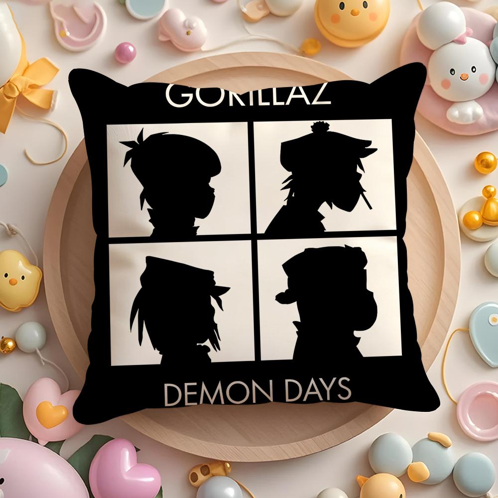 G-GorillazS Band Cushion Cover Home & Car Multi-Scene Pillow Cover - Reversible, Soft & Durable for Daily Use