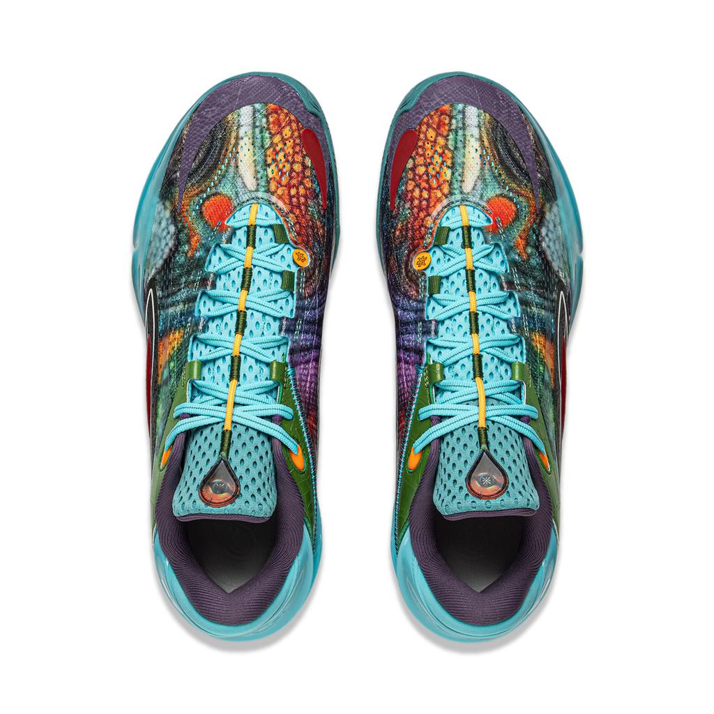 Nové basketbalové boty LiNing Wade 808 5 ULTRA s odpružením, protiskluzové, nízké, pánské, modré, zelené, fialové ABAV015-5