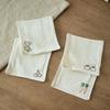 4 pièces sous-verres rustiques en coton, dessous de verre tissés à carreaux brodés à la main pour tasses à café et à thé, protège-table lavable résistant à la chaleur pour la maison