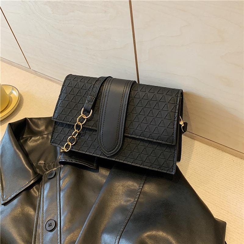New Niche Trend Portable Women's Bag Solid Color Fashion Texture Shoulder Bag Messenger Bag Small Square Bag