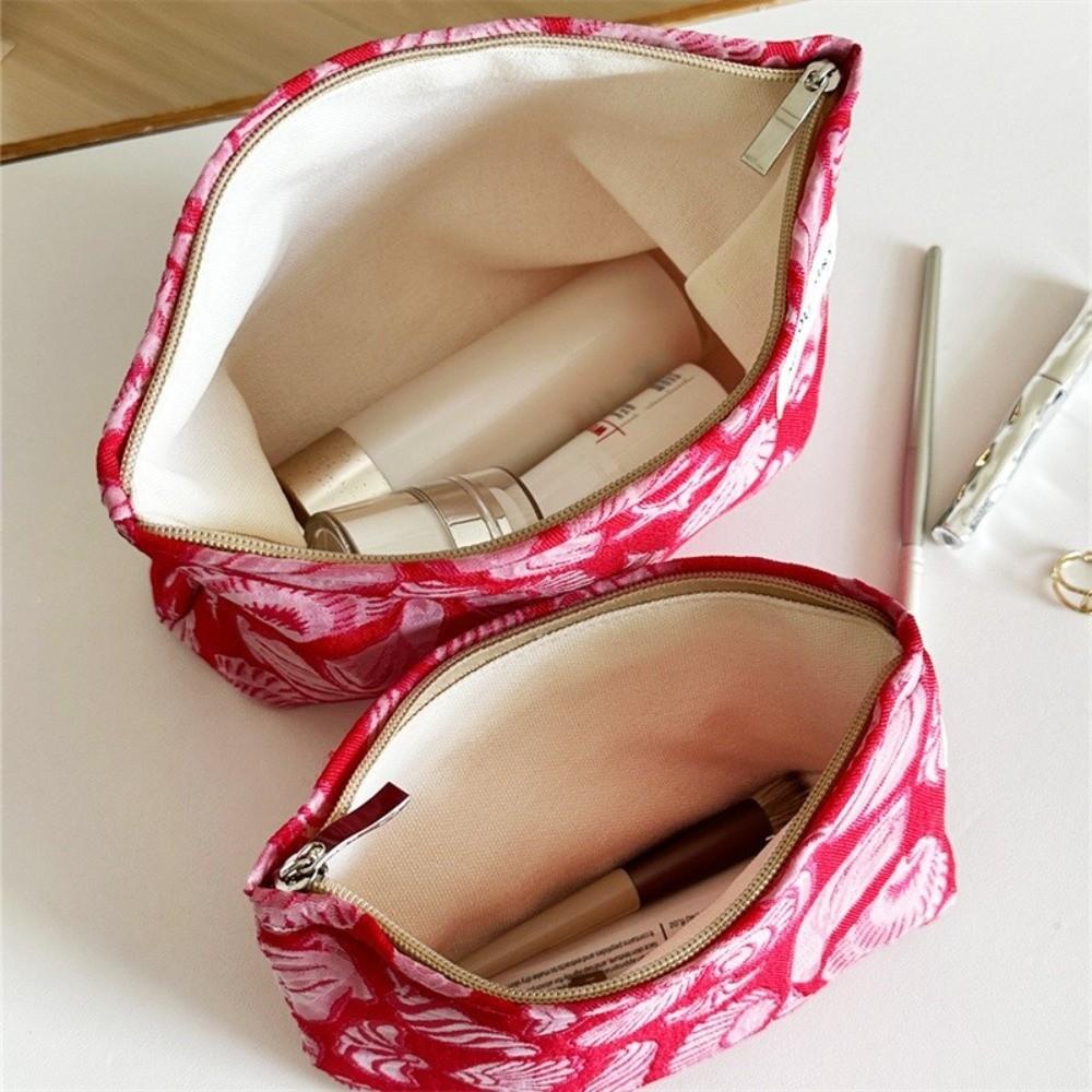 Large Capacity Shell Cosmetic Bag Korean Style Handheld Makeup Bag Cosmetic Case French Style Pencil Pouch Travel Essential