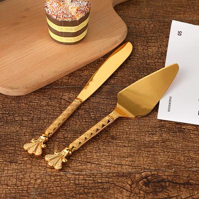 European-style Classical Knife and Shovel Set Luxury Western Restaurant Wedding Tableware Cake Pizza Steak Cutter and Shovel