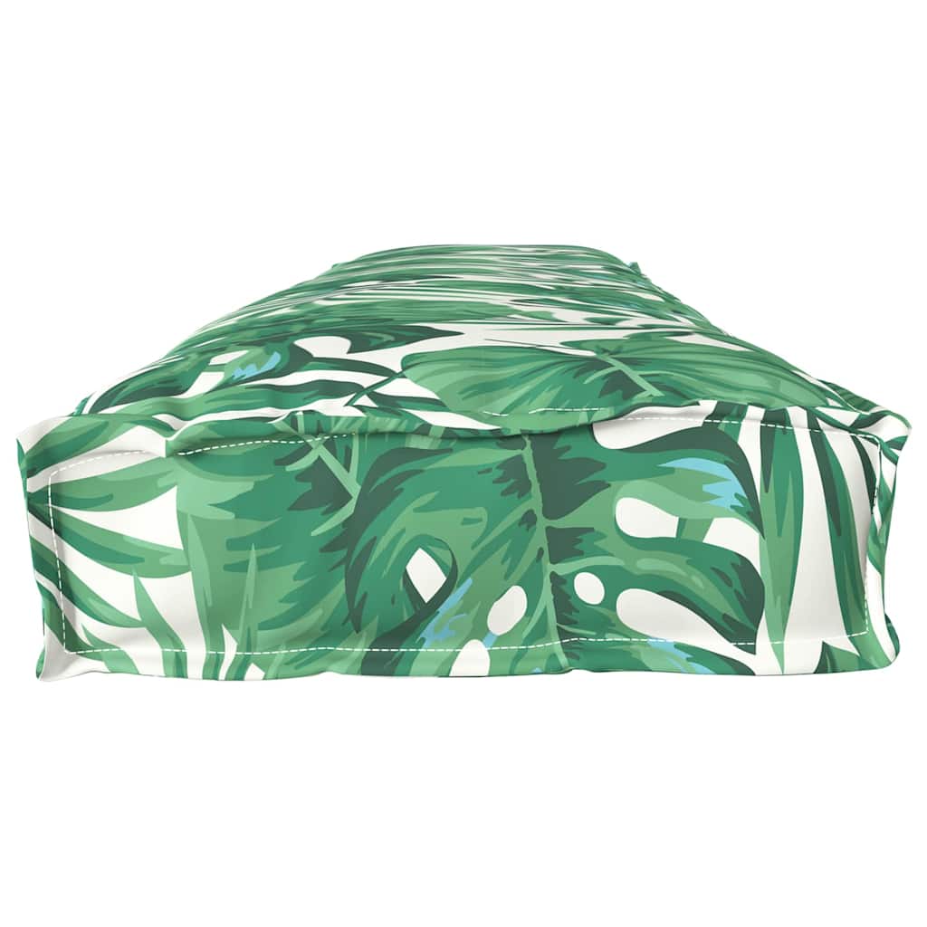 Pallet Cushion with Floral Leaf Pattern 200 X 40 X 8 Cm Oxford Fabric