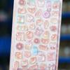 1-6Pcs Kawaii 3D Jelly Resin Stickers Cute Cartoon Sparkle Transparent Decals For Scrapbooking Phone Case Laptop Diy Decor.