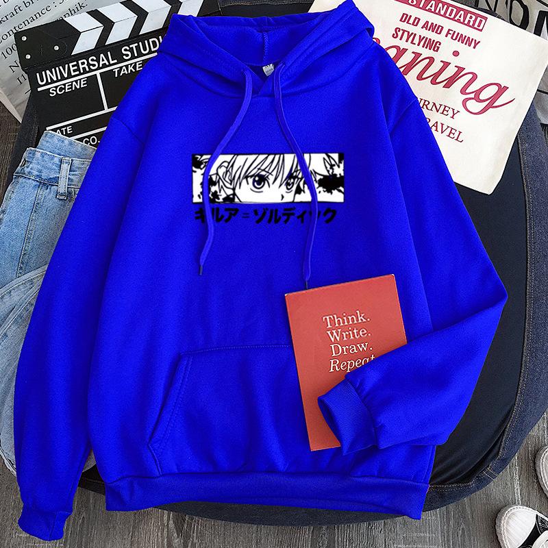 Killua full-time hunter HUNTER x HUNTER hooded sweater HUNTER candy-colored top