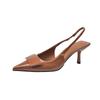 Fashion French Temperament High-heeled Sandals Women's Summer New Pointed Toe Shallow Mouth One-band Non-slip Stiletto Shoes