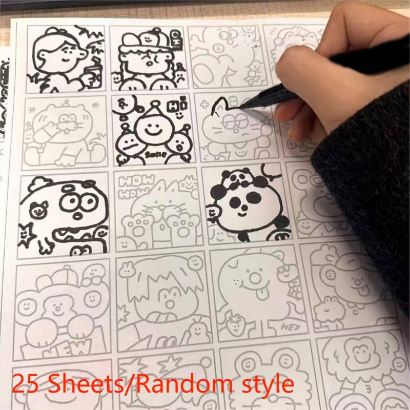 Decompression And Copying Sketch Book Containing Rich Funny Elements Unique Patterns Good Way To Pass The Time A1