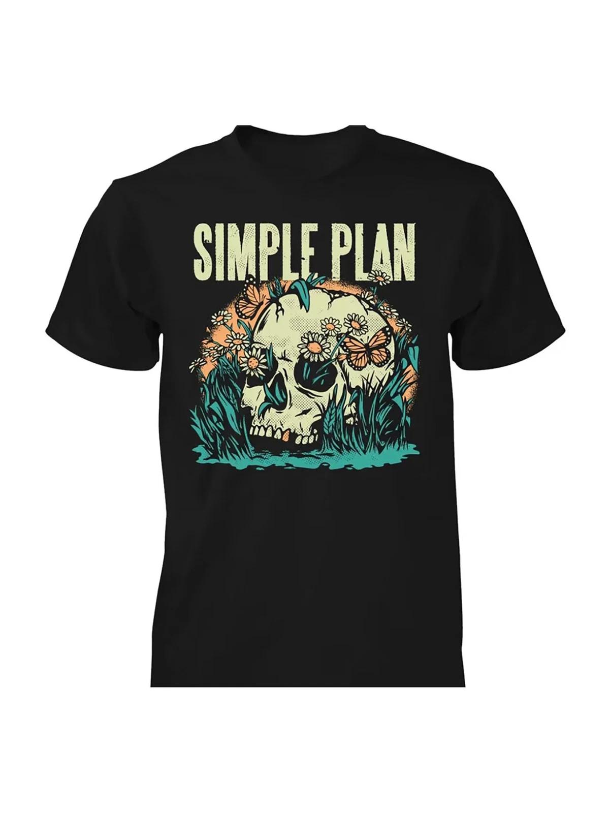 Simple Plan band Skull black T-shirt Tee Cotton All sizes TA4567 S