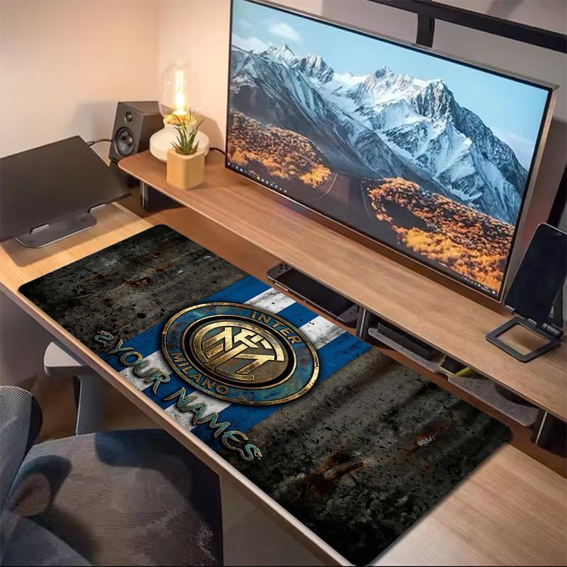 Cuscino Stampa FC Internazionale Milano Antiscivolo Tappetino Mouse Grande per Laptop Tablet Tappetino XXL Tappetino Gioco Mini PC Con Bordo Bloccato