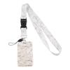 Marble Texture Phone Lanyard & Card Holder for Student/Work ID, Meal & Bus Access.