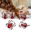 Diamond Spiders Shape Hairpin/Earring/Rings Set Halloween Hair Clip for Vacation Carnivals Ponytail Bangs Hairpin Girl