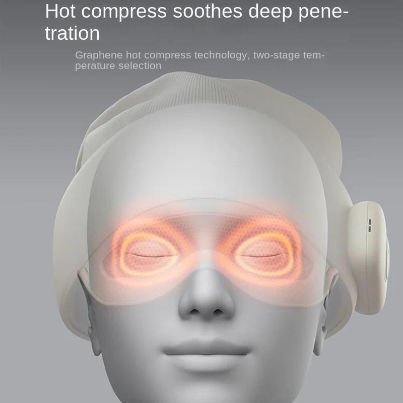 Wireless Bluetooth Music Head Massager, Graphene Hot Compress Soothing Massager, Head Massage Sleeping Cap