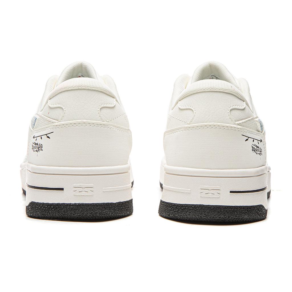 Li Ning Tian Ji Graffiti Trendy Personality Youth Wear-Resistant Non-Slip Low-Top Skate Shoes Men sneaker Cloud-White AGCW365-1