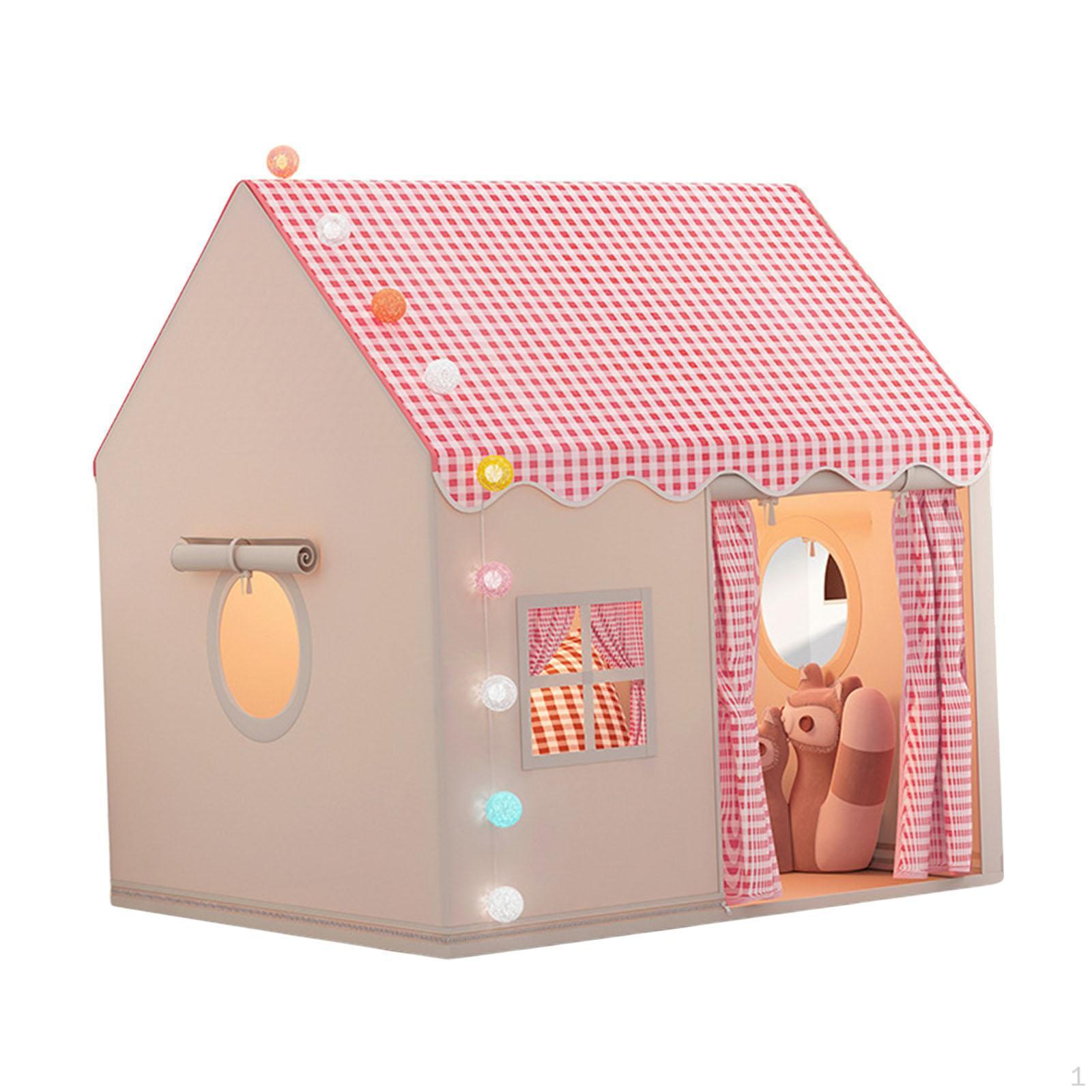 

Детская палатка для дома, игровой домик с дверью и окном, переносной замок для мальчиков и девочек красный