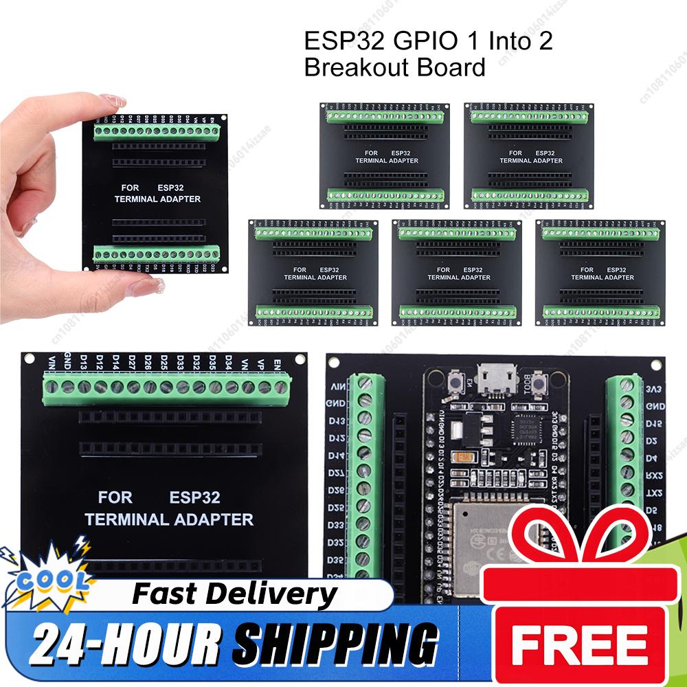 ESP32 Breakout Board GPIO 1 Into 2 + ESP32 CP2102 NodeMCU-32S Lua 30Pin GPIO WiFi+Bluetooth Development Board Dual Core Module