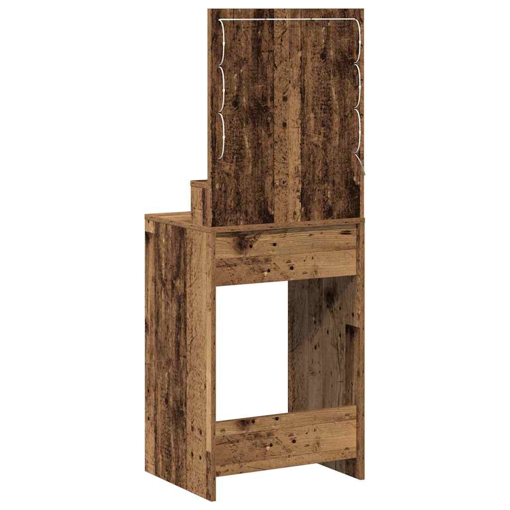 Vintage style Makeup Table with Shelf 50 x 41 x 135 cm Engineered Wood