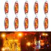 10x Amber LED 4" Marker Lights Side Clearance Light for Truck Trailer RV Camper