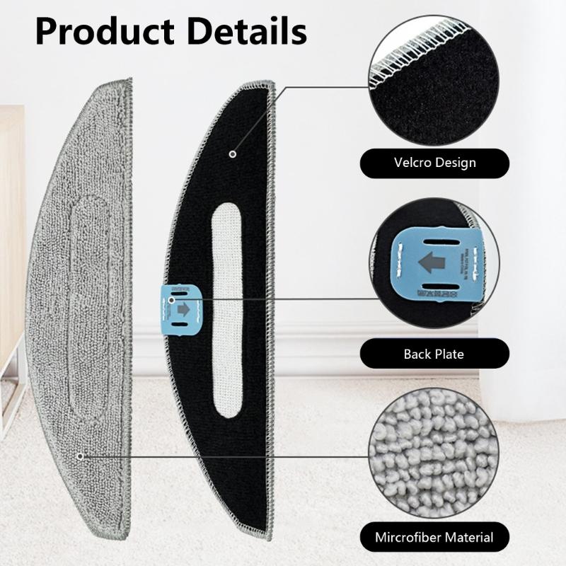 Vacuum Cleaners Accessories Sweeping Robot Spare Part Microfiber Mop Cloths