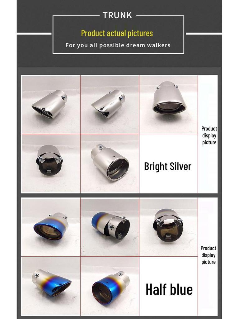 Compatible Muffler Tailpipe for CRV, ASX, Haval H6, Odyssey, Camry, and Santa Fe Cars