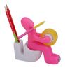 Desk Pen Clip Memo Fun Office Tabletop Organizer Queen-b 4-in-1 Multi-Function Organizer, Human-Shaped, Toilet, Cellotape, Stand, Storage, Pad,