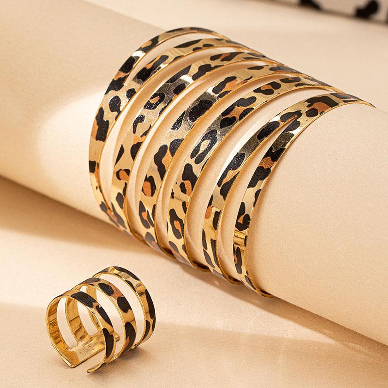 Европа и Соединенные Штаты Персонализированный Цветочный Узор Многослойное Открытое Кольцо-Браслет Женская Мода Простые Аксессуары Подарок