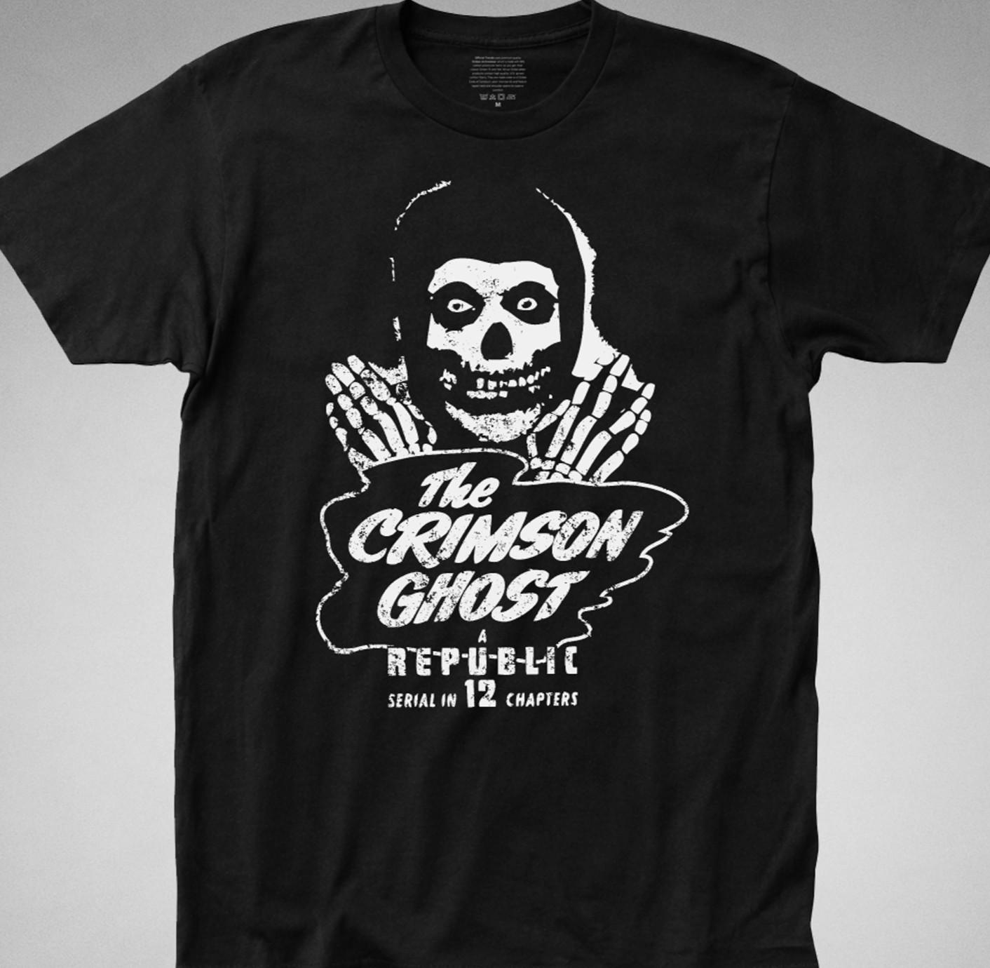 Crimson Ghost (1946) T Shirt the misfits skull serial poster sci fi horror punk M