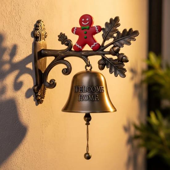 Christmas Welcome Doorbell Santa Claus Reindeer Snowman Penguin Cookie Man Door Bell Home Office Entrance Decorative Bell
