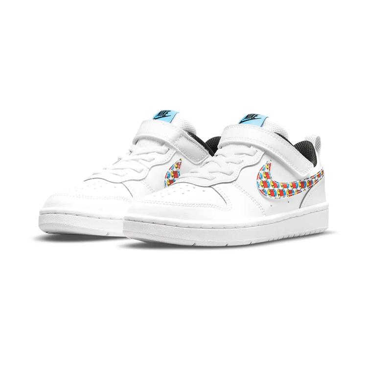 New Nike Low 2 SE Slip Resistant Cushioning Abrasion Resistant Low Top Skateboard Shoes White Children Aged 3 7 Years Old DM8099-100