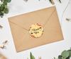 Darling Souvenir 45 Pcs Round Floral Border Black Thank You Stickers Wedding Envelope Seal-1.6