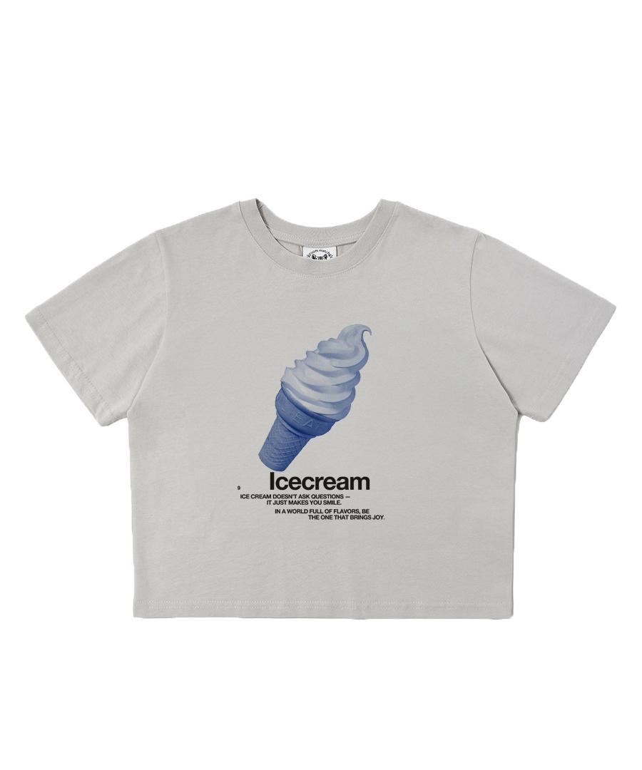 Match Glove Ice Cream Crop Top (Beige) Beige/Free