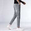Spring and Summer Slim Feet Nine-point Jeans Men's Stretch Casual 9-point Trousers