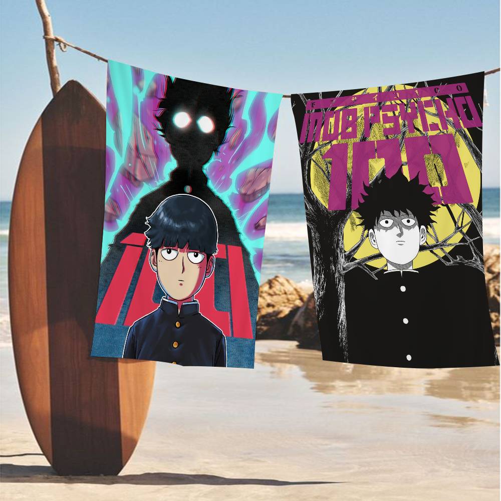 popular anime M-MobS P-PsychoS 100 Microfiber Printed Beach Towel Mountain Climbing Yoga Beach Swimming Running Absorbent Towel