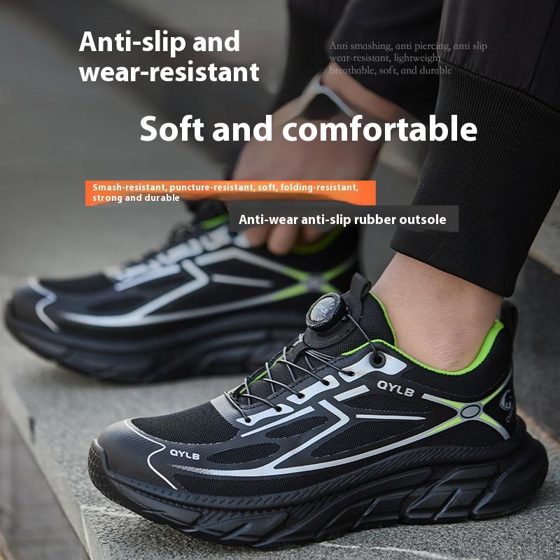Steel Toe Indestructible Safety Shoes Anti-smash Construction Work Shoes Anti-puncture Lightweight Breathable Sneakers for Men