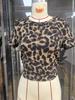 2026 Slim Leopard Print Women's T-shirt - Hot Girl Style, Versatile Short Top