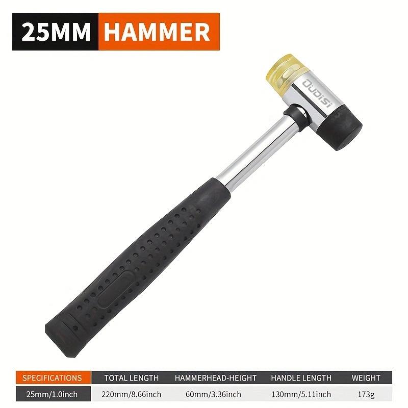 

1шт резиновый молоток, оснащенный деревянной кольцевой оправкой для ремонта и регулировки, резиновый монтажный молоток, ударный молоток