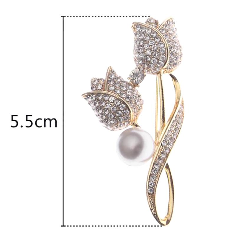Rose Shiny Brooch For Women Elegant Corsage Fashion Brooch Pin Dress Light Luxury Zircon Jewelry Accessories Party Gifts