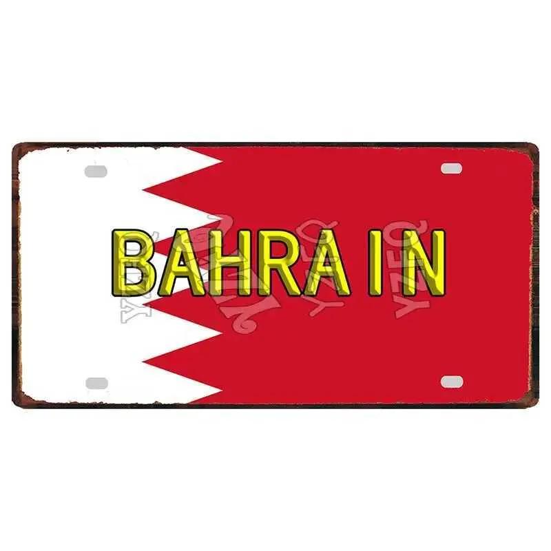 30X15Cm National Flag Egypt Maldives Latvia Metal Tin Logo Tourist Souvenir Wall Bar Shop Home Decoration Dc-1321B