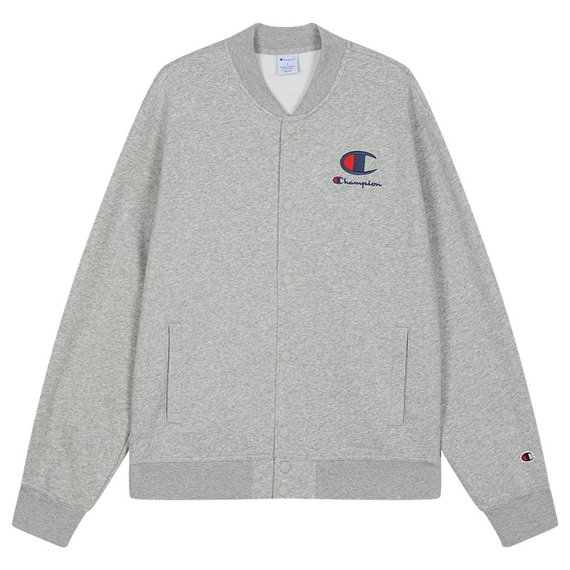 Champion Men's 2025 Autumn Embroidered Logo Plush Baseball Jacket