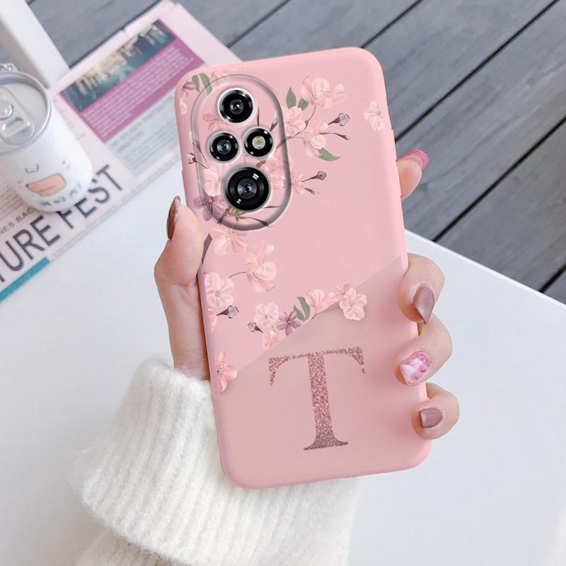 

For Honor 200 Pro Case Cute Flowers Letters Shockproof Soft Silicon Protector Coque For Honor 200 Pro 200Pro Phone Case Funda Honor 200 Pro