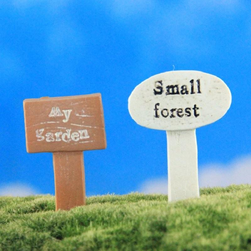 Resin Craft Forest Directional Signpost Decorating Ornaments For Micro Landscape Diy Assembly